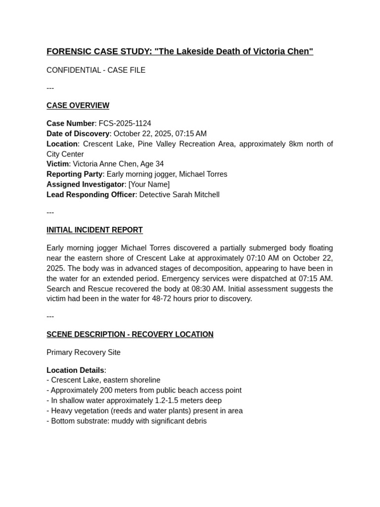 Case Study 2 - Lakeside Death | PDF | Respiratory Tract | Lung