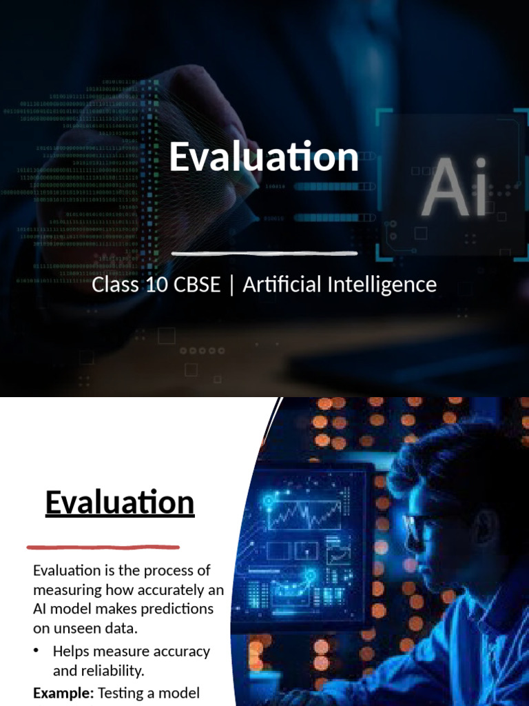 Evaluation AI Class10 | PDF | Accuracy And Precision | Cognitive Science