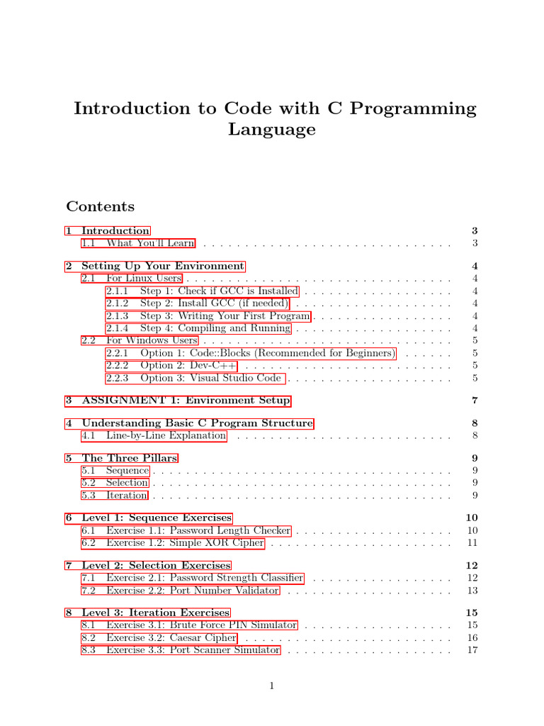 C Programming Basics for Cybersecurity | PDF | Encryption | String ...