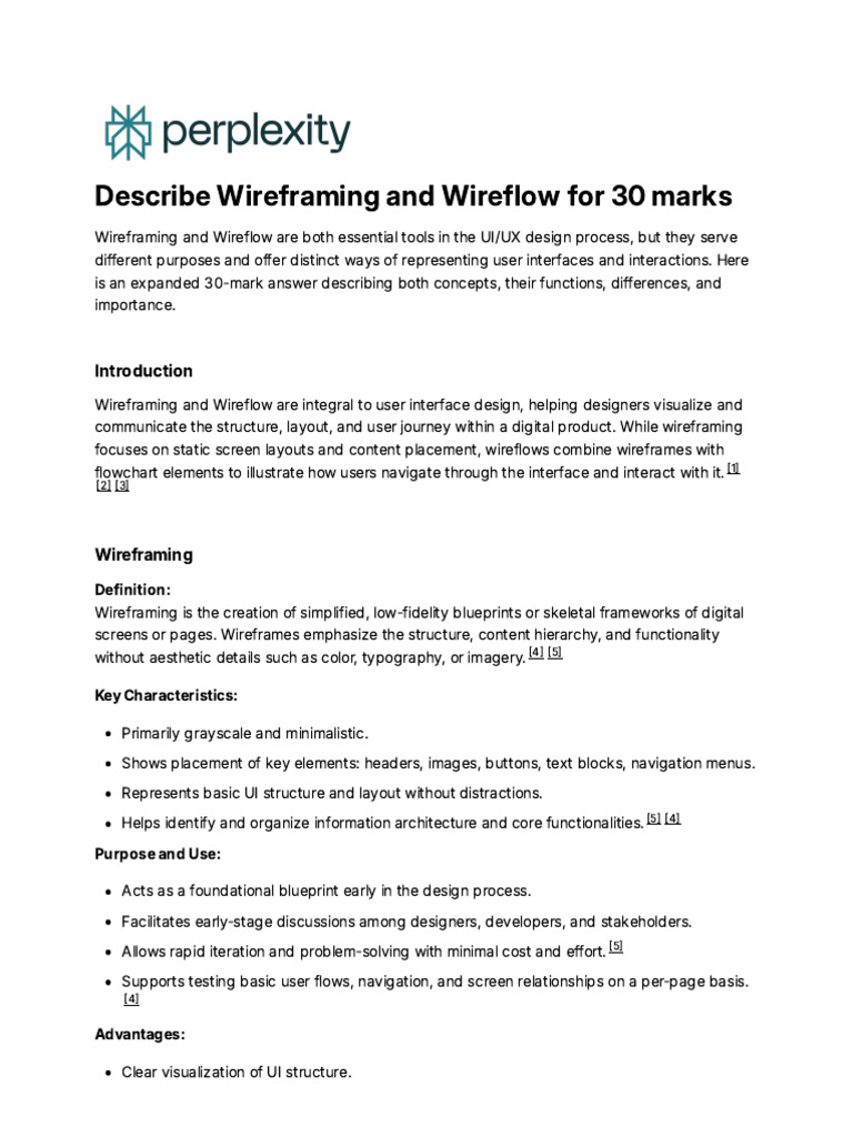 Wireframing vs. Wireflow in UI Design | PDF | Human Communication ...