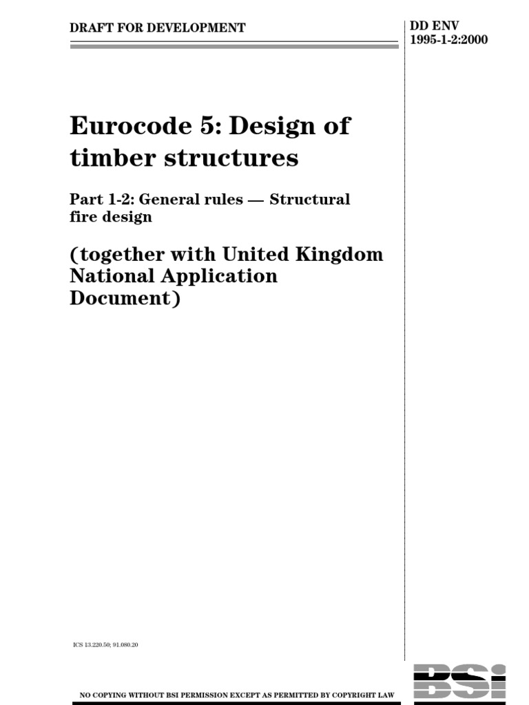 Eurocode 5 1.2 | PDF | Drywall | Lumber