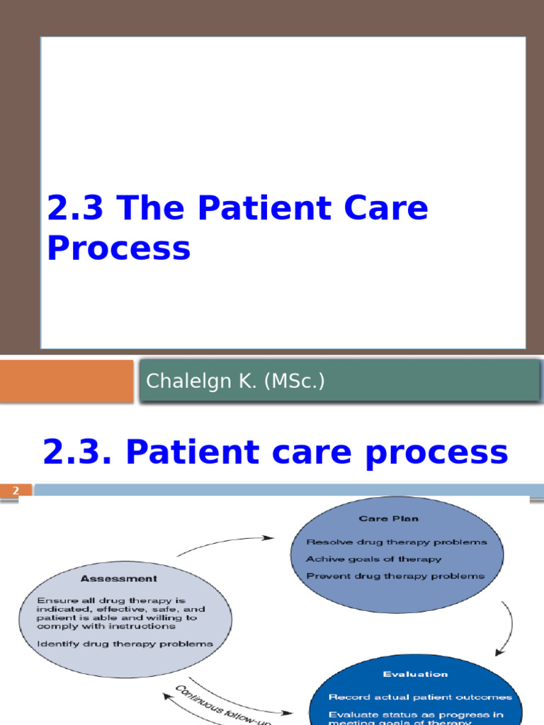 Patient Care Process in Pharmacy | PDF | Dose (Biochemistry) | Chemistry