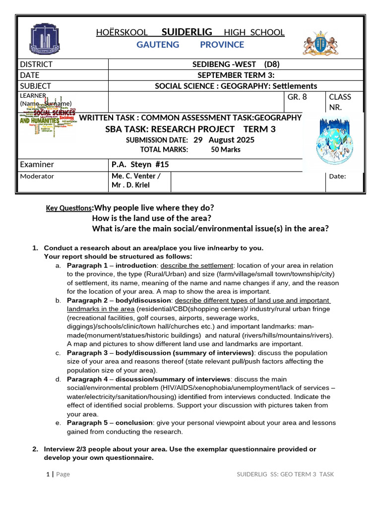 Grade 8 - Research Project (1) 2 | PDF