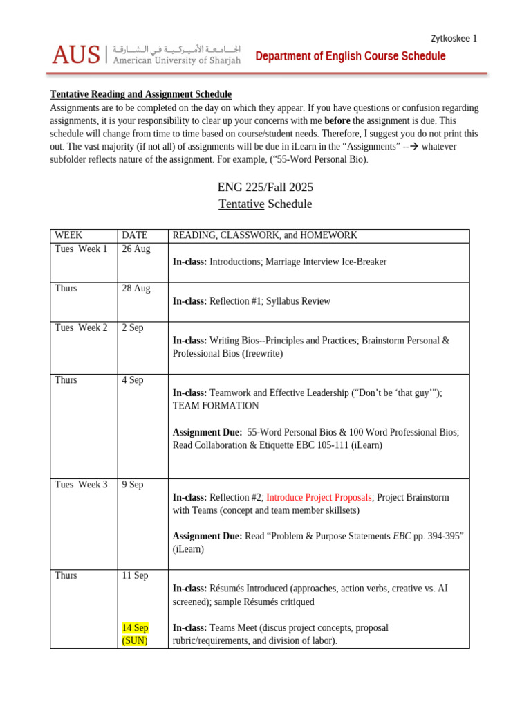 Fall 2025 English Course Schedule | PDF | Human Communication
