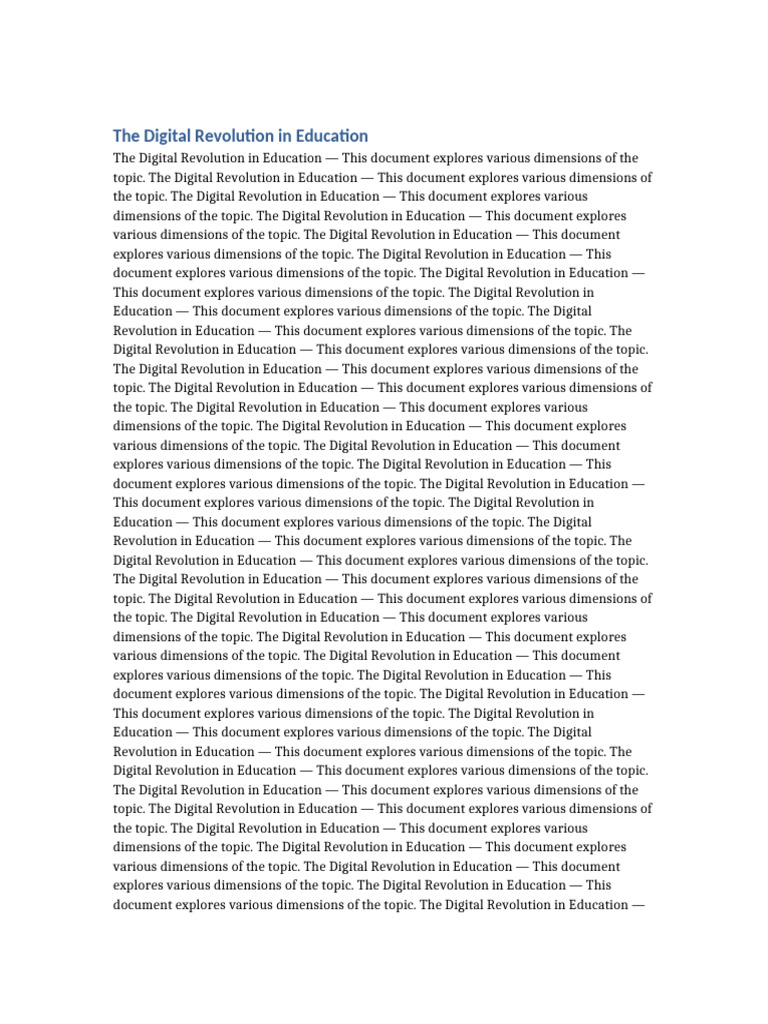 Digital Transformation in Education | PDF