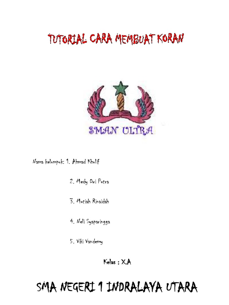 Tutorial Cara Membuat Koran