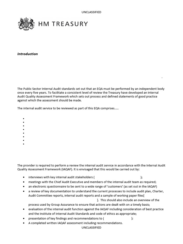 Eqa Specification | PDF | Internal Audit | Audit