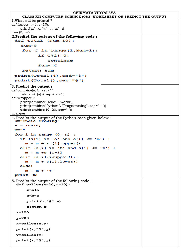 Worksheet Sc 4 | PDF