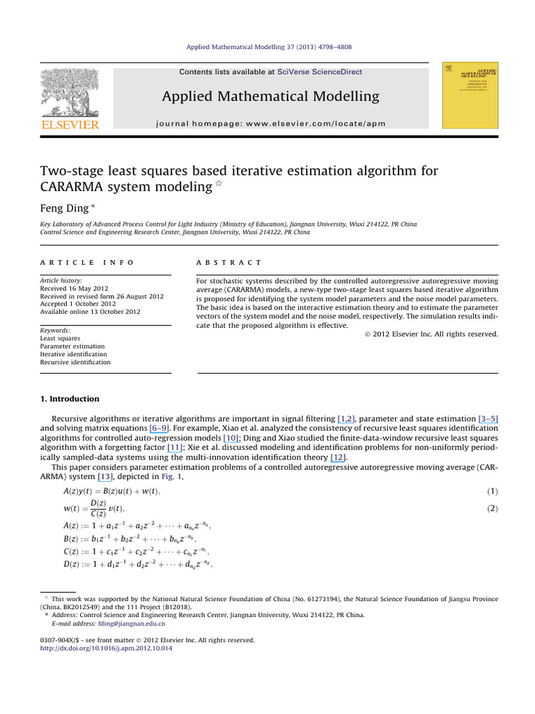 DF2013 - AMM37 (7) - Two-Stage Least Squares Based Iterative Parameter ...