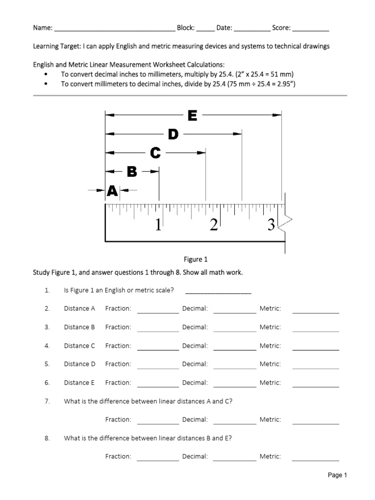 Conversion Fundamentals Worksheet | PDF | Decimal | Measurement