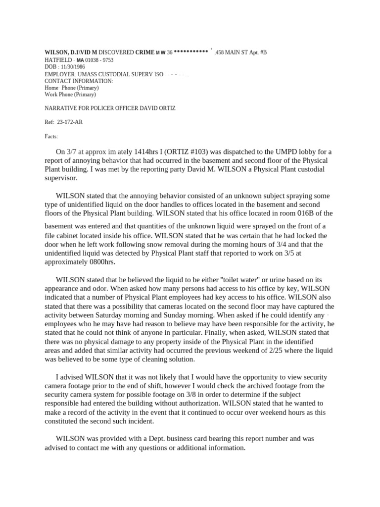 WILSON Statements | PDF