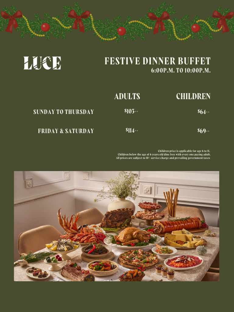 Festive Dinner Buffet Menu | PDF | Sushi | Indian Cuisine
