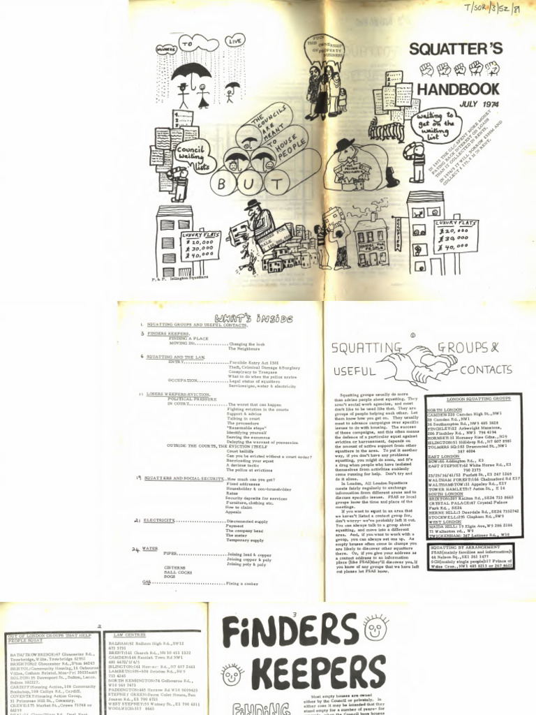 Squatters Handbook Text | PDF | Squatting | Crimes