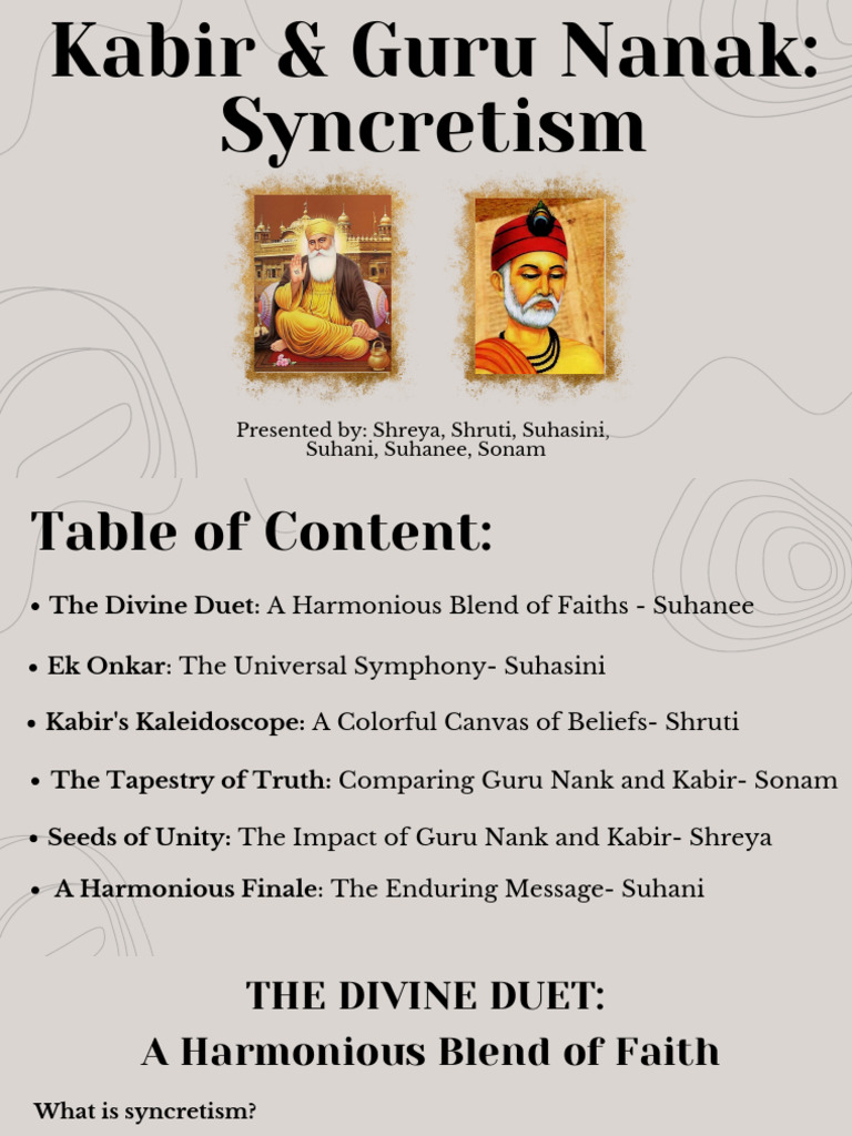 Kabir and Guru Nanak: Faith Syncretism | PDF | Bhakti Movement | Bhakti