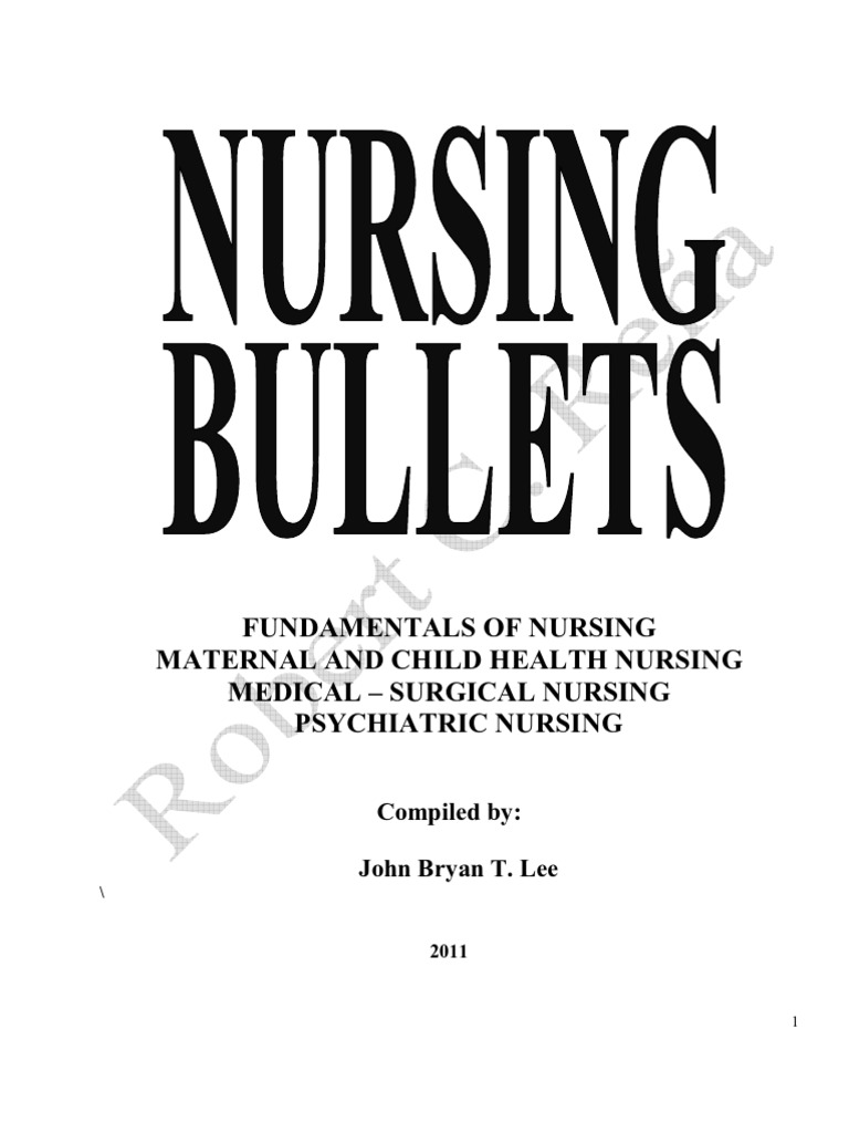 49239515 Nursing Reviewer Bullets Nursing Intravenous Therapy