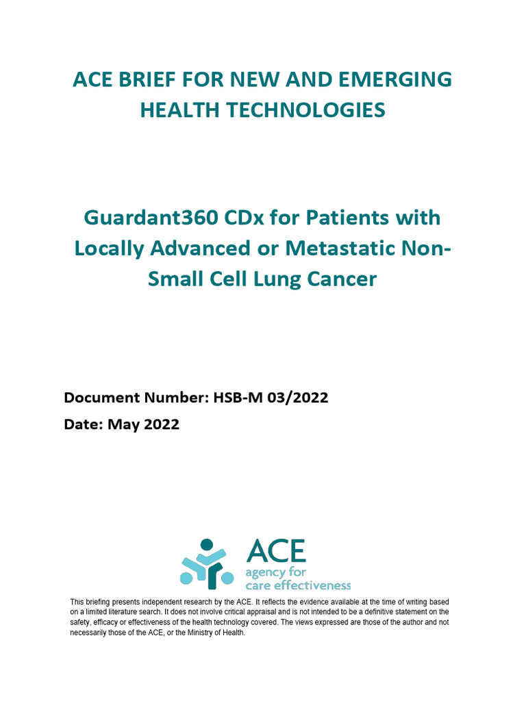 Guardant360 CDX For Patients With Locally Advanced or Metastatic Non ...