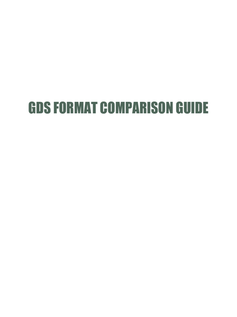 GDS Format Comparison Guide 2025 | PDF | Aviation | Computer Science