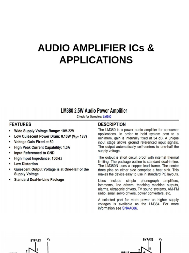 Audio Amp. | PDF