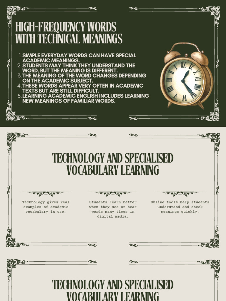 High-Frequency Words With Technical Meanings | PDF