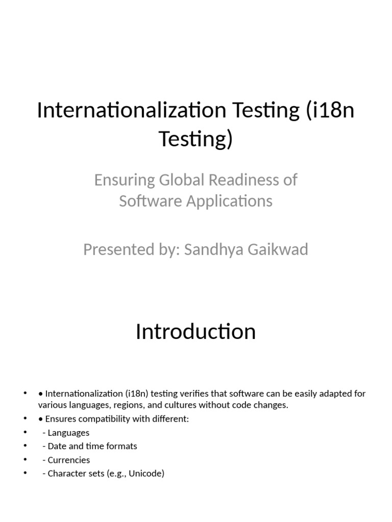 Internationalization Testing for Global Software | PDF | Software ...