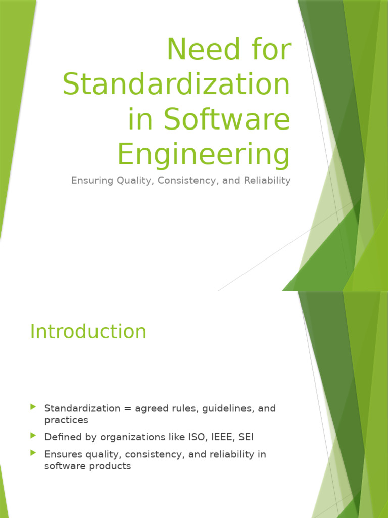 Need For Standardization | PDF