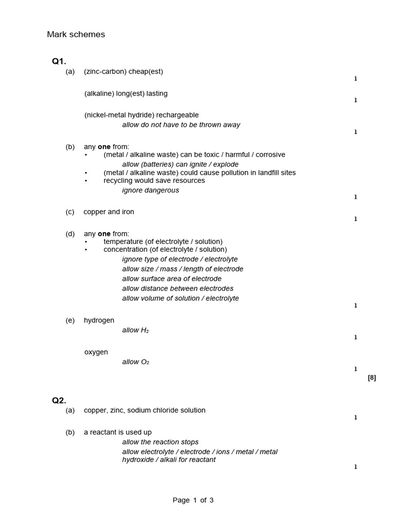 Battery Chemistry and Fuel Cells Analysis | PDF | Fuel Cell | Lithium ...
