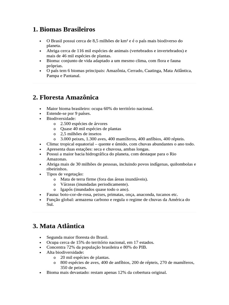 Biomas Brasileiros e Seus Desafios | PDF | Desperdício | Reciclagem