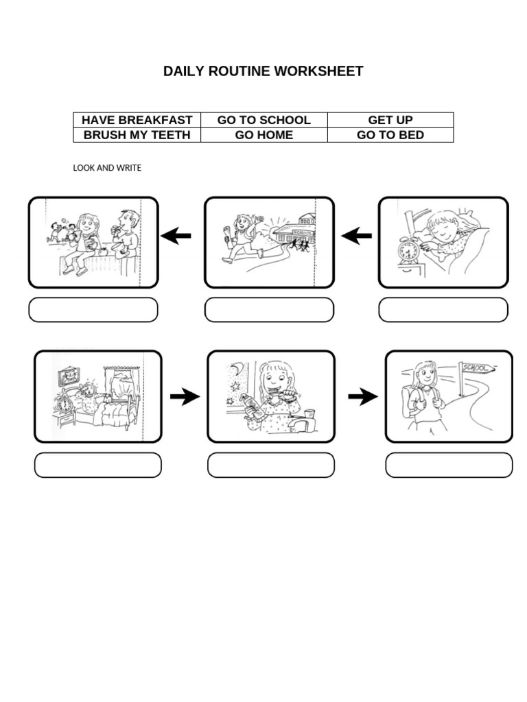 Routines Worksheet | PDF