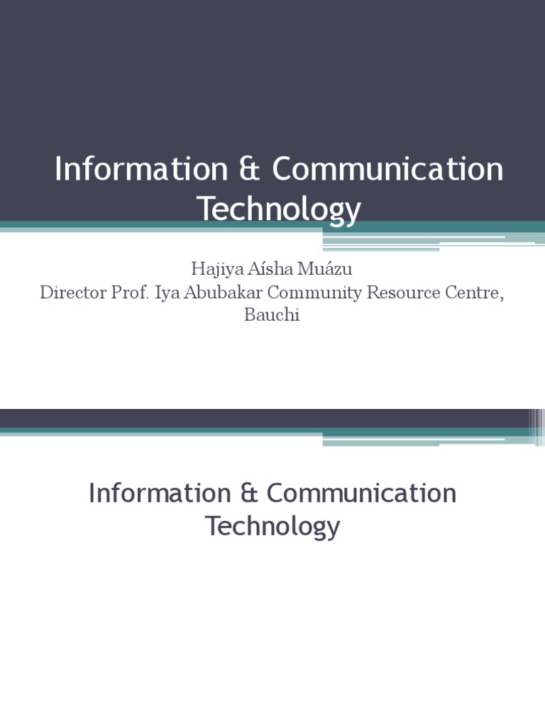 Information & Communication Technology PDF Computer Data Storage