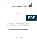 Impacto de La Inversión Extranjera en Colombia PDF