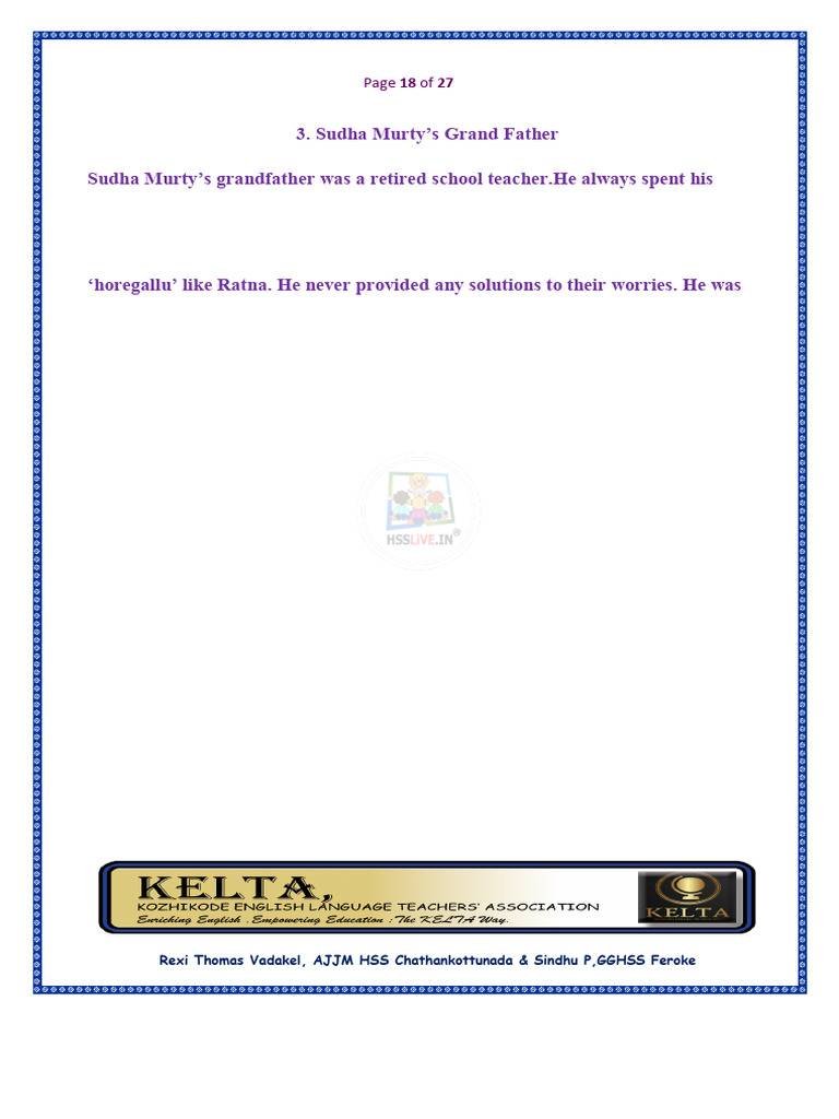 Hsslive Xii Kelta Easy Score Tool Kit | PDF