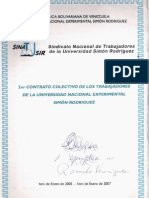 1er Contrato Colectivo de los Trabajadores de la Universidad Nacional Experimental Simón Rodríguez UNESR