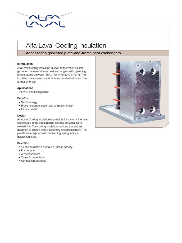 Alfa Laval Cooling Insulation Guide | PDF | Thermal Insulation ...
