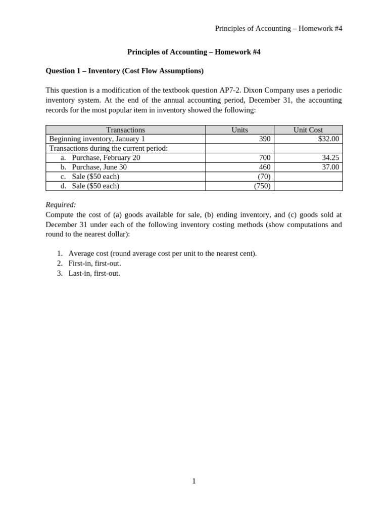 Accounting Principles Homework #4 Guide | PDF | Book Value | Goodwill ...