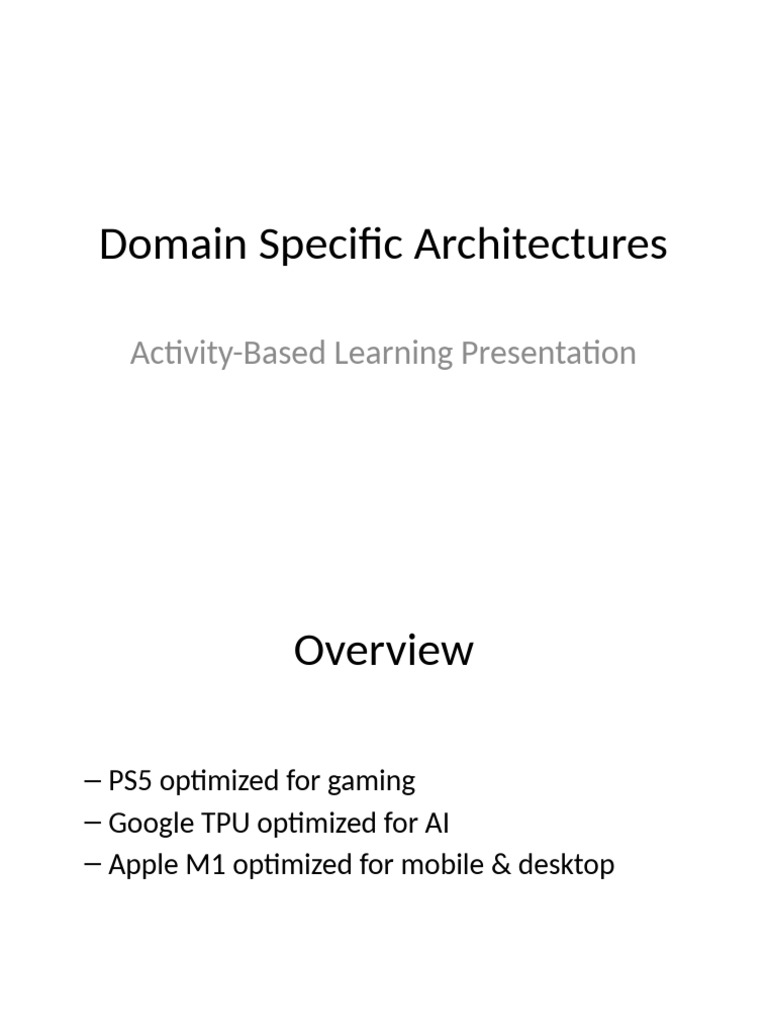 Domain Specific Architectures | PDF