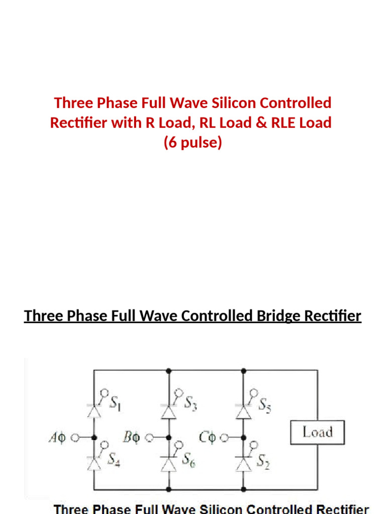 Three-Phase Controlled Rectifier Overview | PDF | Rectifier | Power ...
