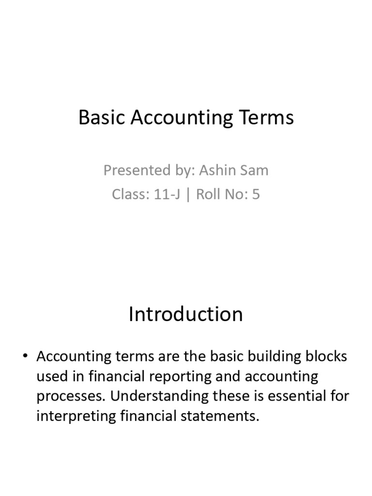Essential Accounting Terms Explained | PDF