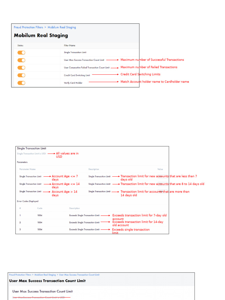 Transaction Limits and Account Rules | PDF