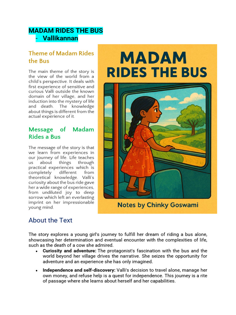 Madam rides the Bus | PDF
