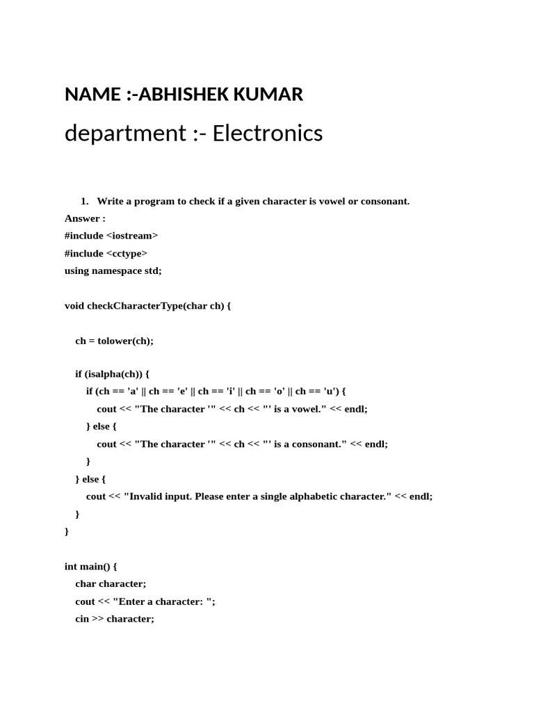 C++ Programs for Basic Operations and Patterns | PDF | Matrix ...