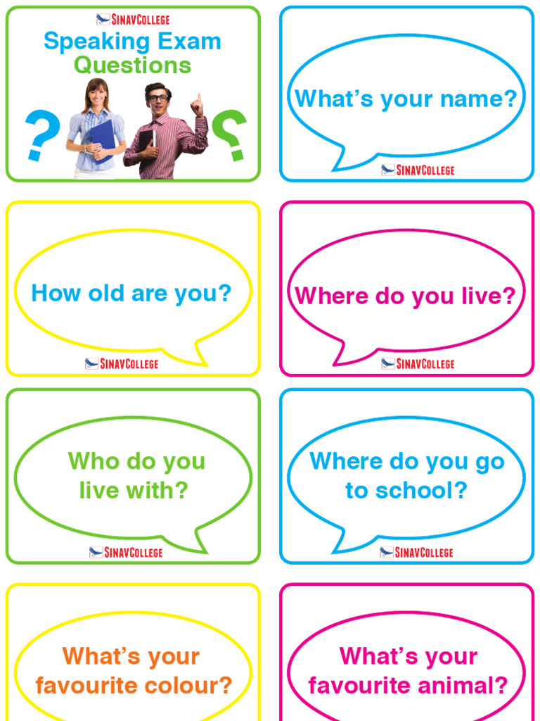 YLE Starters Speaking Exam Questions | PDF