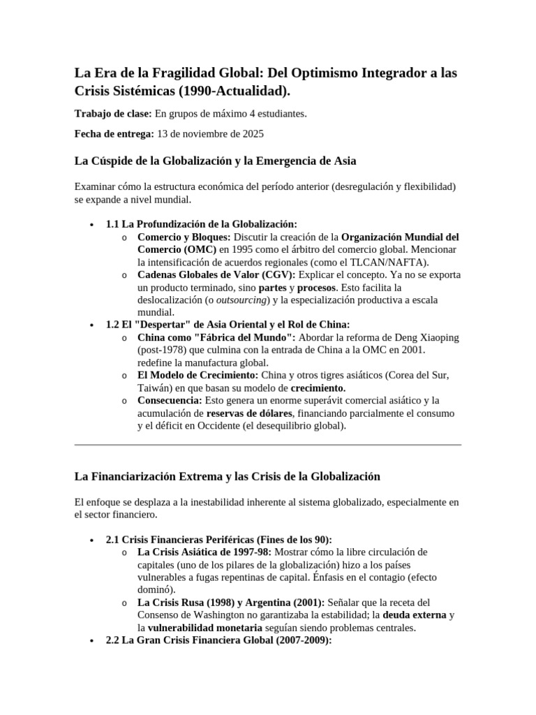 La Era de La Fragilidad Global | PDF | Crisis financiera | Globalización