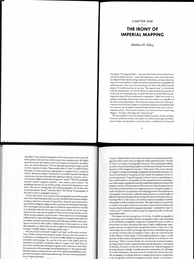The Irony of Imperial Mapping | PDF | Cartography | Map