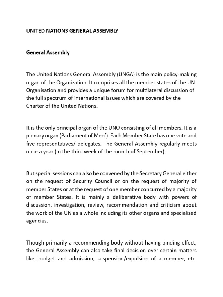 International Law Un General Assembly | PDF | United Nations General ...