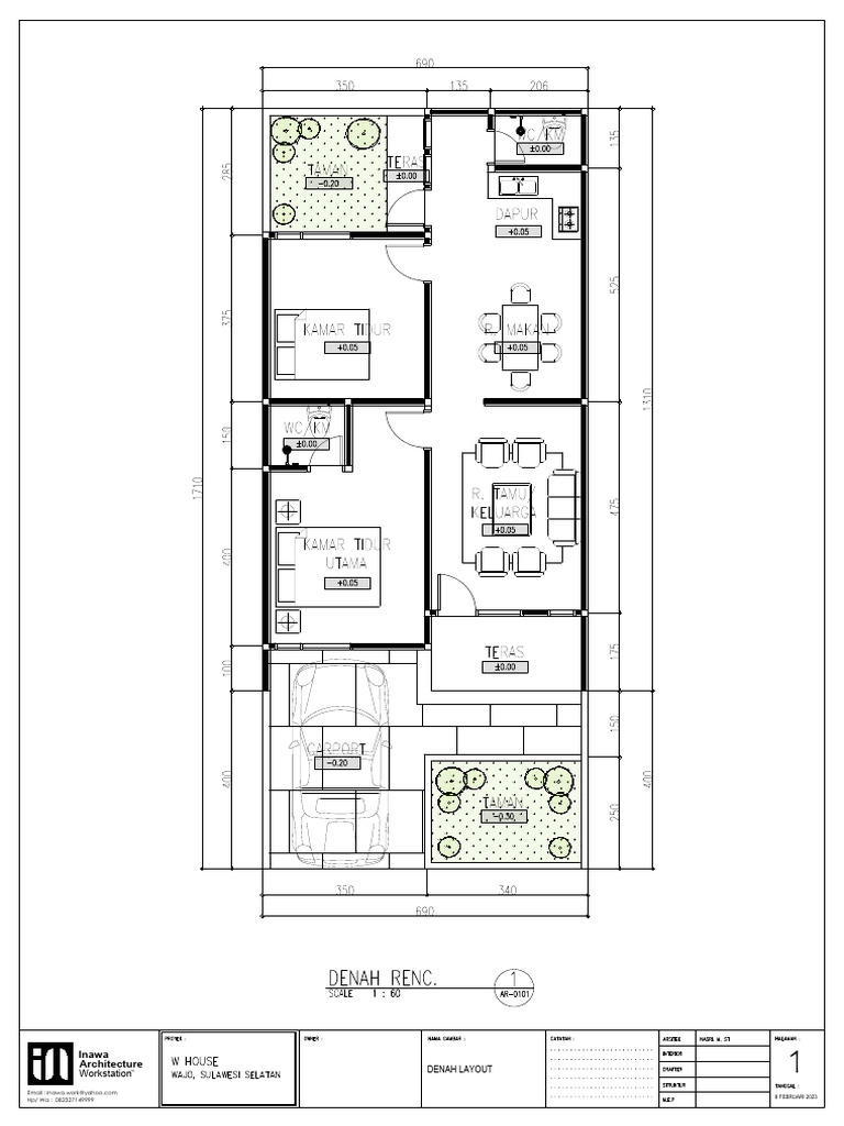 Inawa Architecture: Workstation Denah Layout | PDF