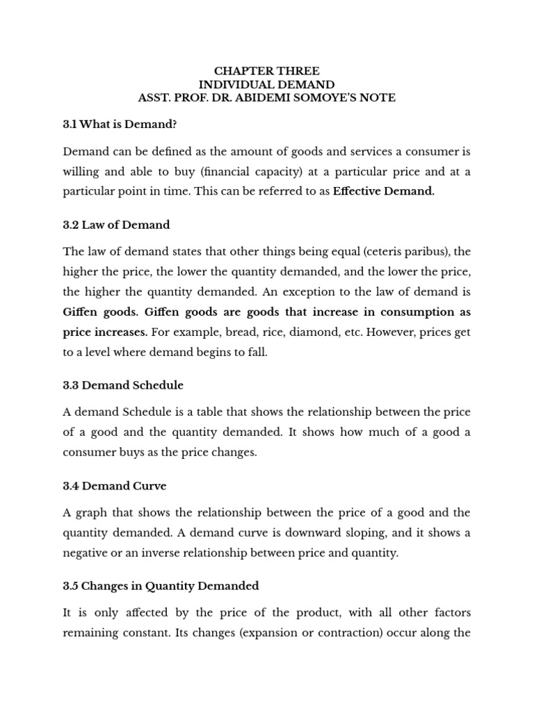 Understanding Individual Demand Concepts | PDF | Demand | Microeconomics
