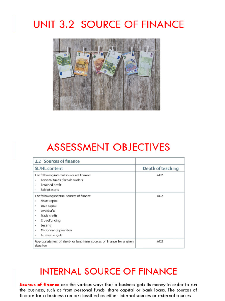 Internal Sources of Finance Explained | PDF | Interest | Microfinance