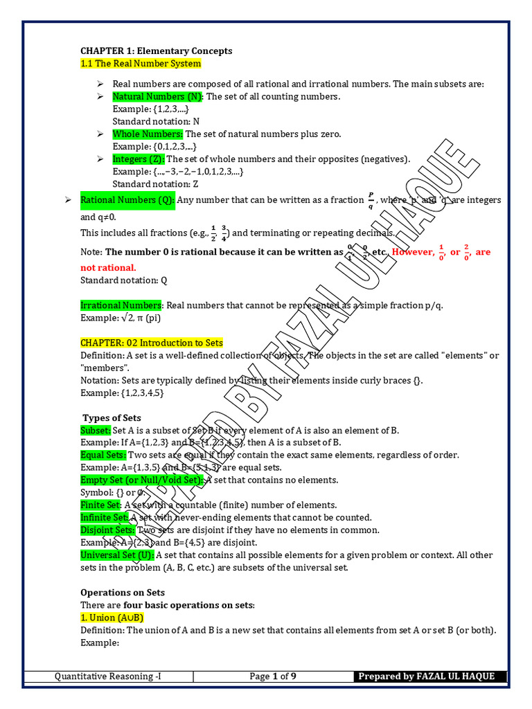 Quantitative Reasoning Concepts Explained | PDF | Numbers | Integer