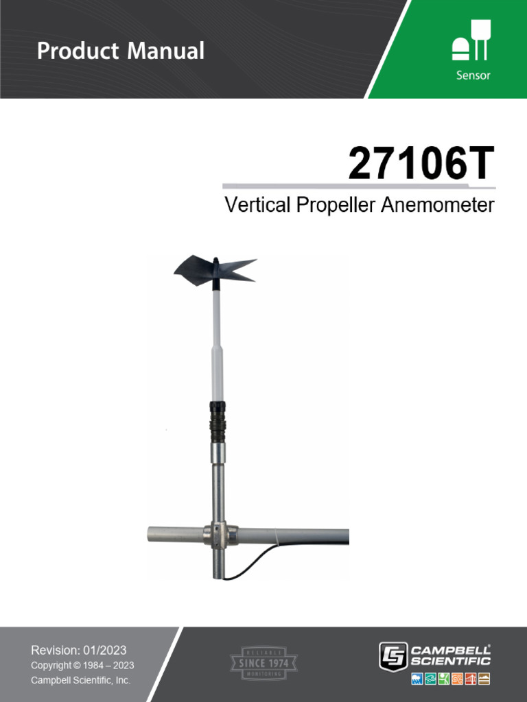 27106T Anemometer Installation Guide | PDF | Equipment | Electrical ...