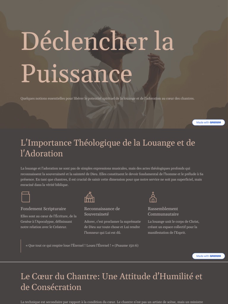 Puissance de la Louange et Adoration | PDF | Dieu | Psaumes